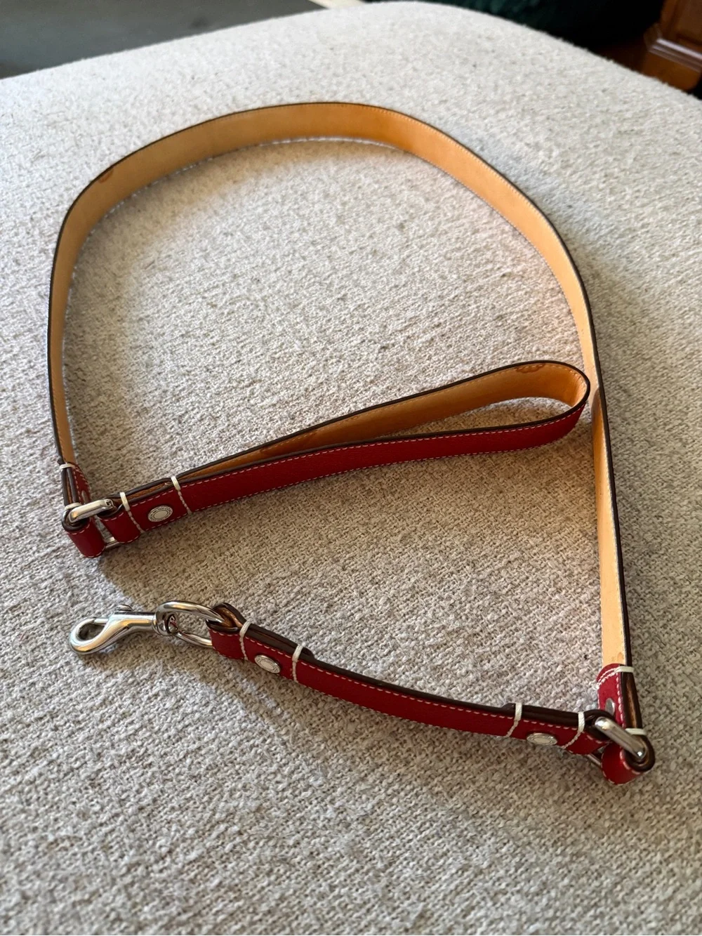 Coach Red Leather dog leash
